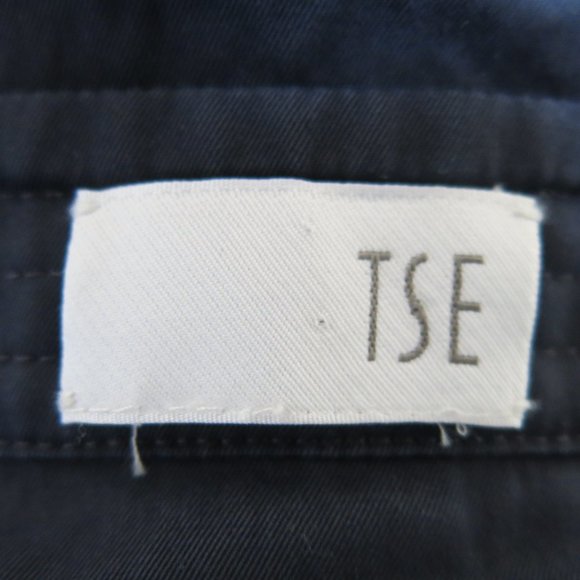 TSE Navy Blue Balmacaan Coat - Size 8 - Picture 5 of 6